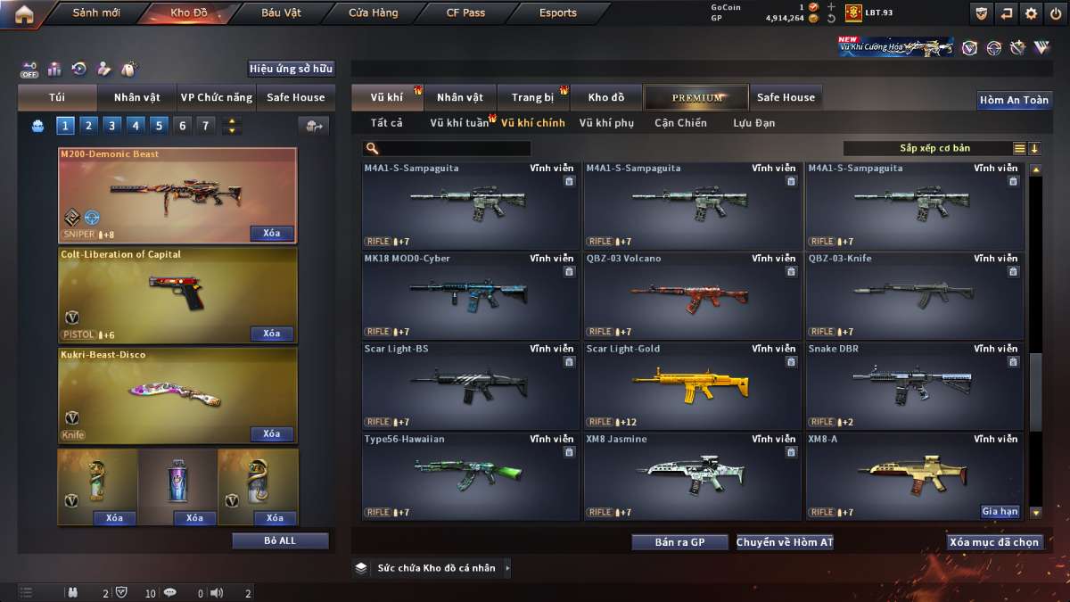 shop acc cf uy tin gia re